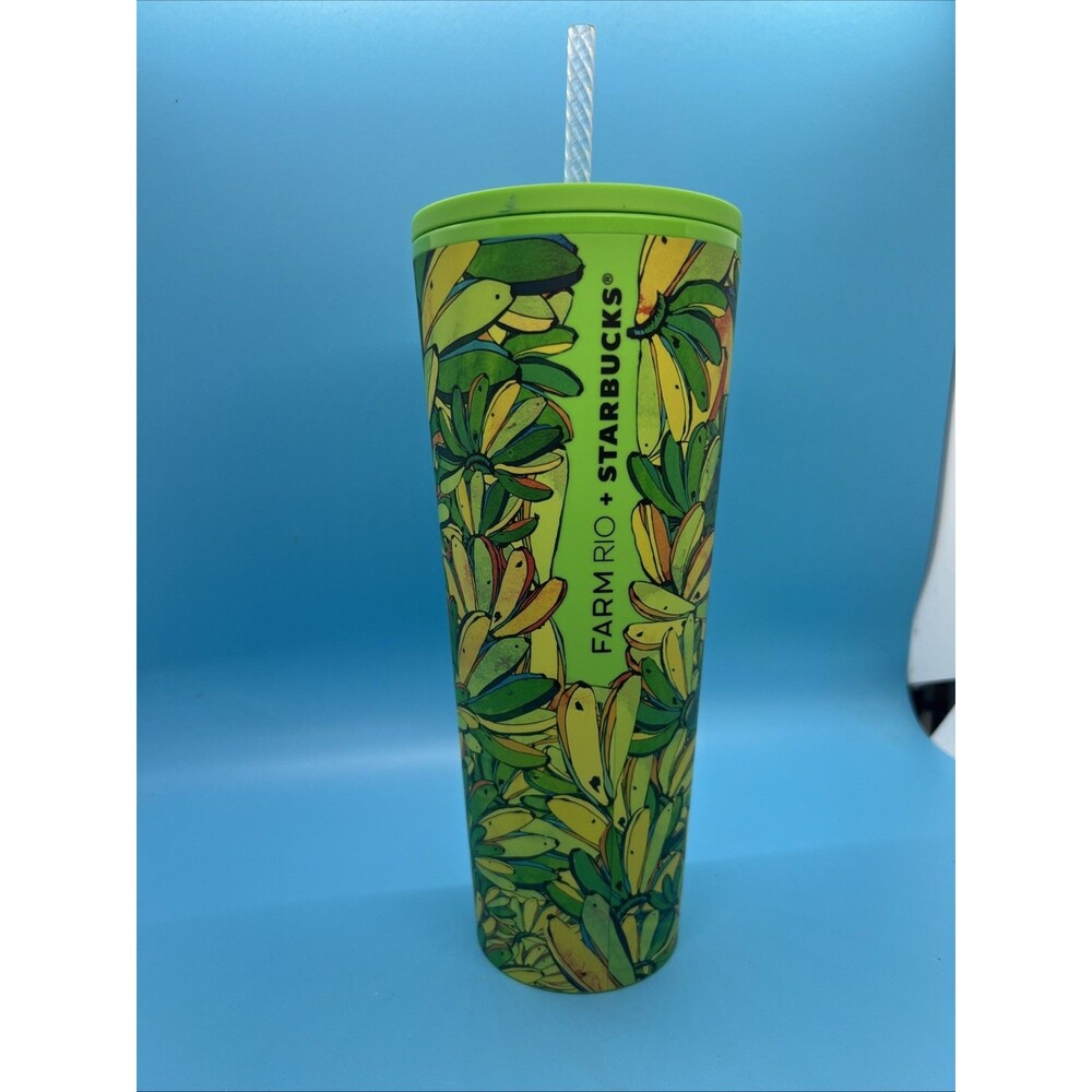 Starbucks Farm Rio 2025 Board Banana Venti Cold Cup Tumbler 24oz COLLAB green